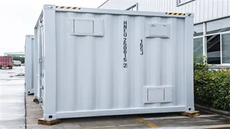 Community uses mobile energy storage containers for communication